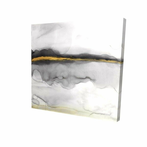 Fondo 16 x 16 in. Gold Stripe Abstract-Print on Canvas FO2788126